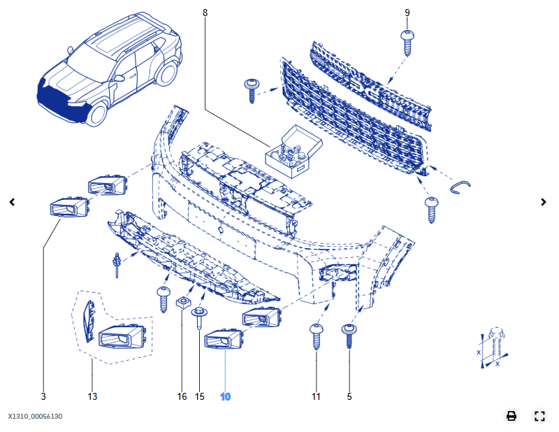 Ornament proiector ceata stanga Dacia Bigster - 261A32860R - 261A32860R