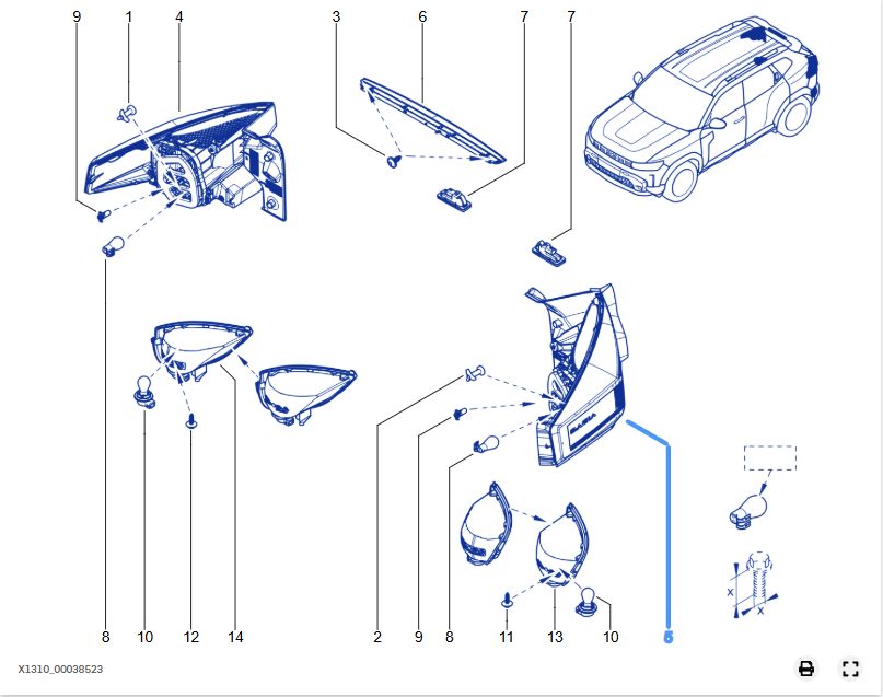 Lampa spate stanga Dacia Bigster - 265550611R - 265550611R