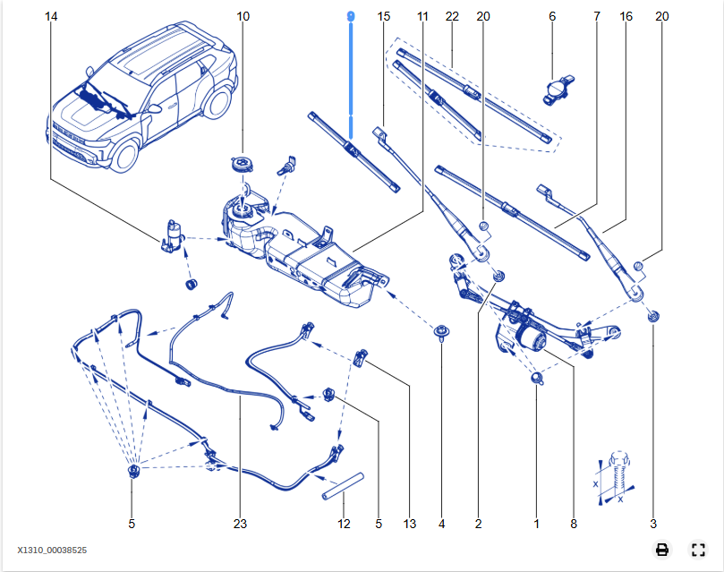 Lamela stergator dreapta Dacia Duster III - 288904207R - 288904207R