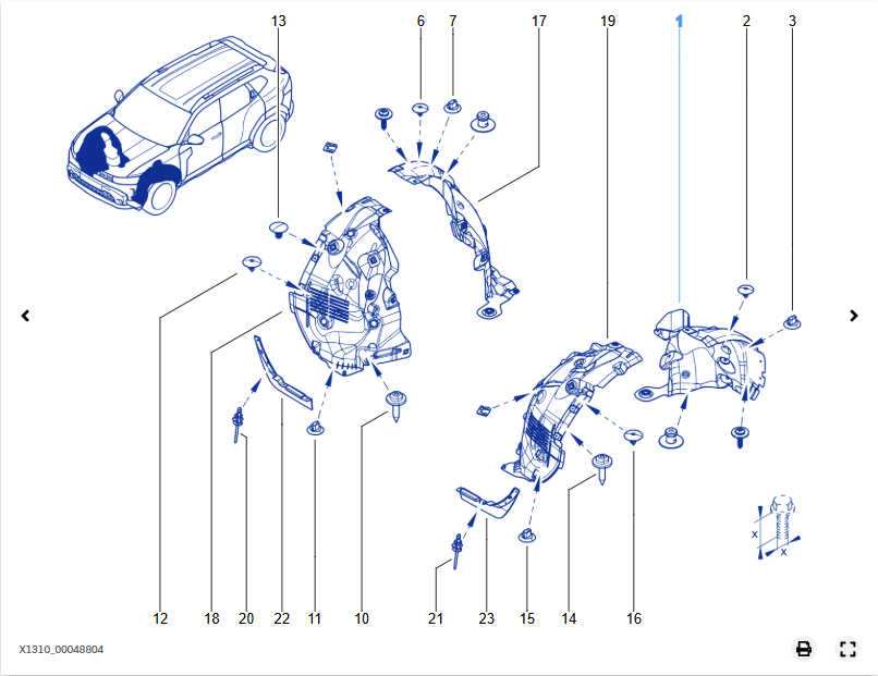 Carenaj roata fata stanga (parte spate) Dacia Bigster - 638438971R - 638438971R