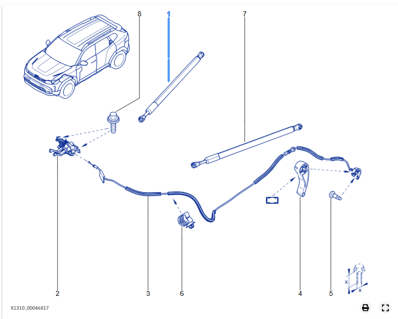 Amortizor capota Dacia Duster III - 654702017R - 654702017R