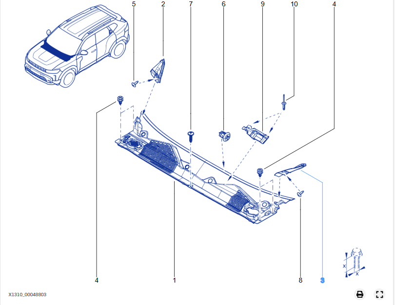 ELEMENT STG GRILA AERISIRE - 668637935R