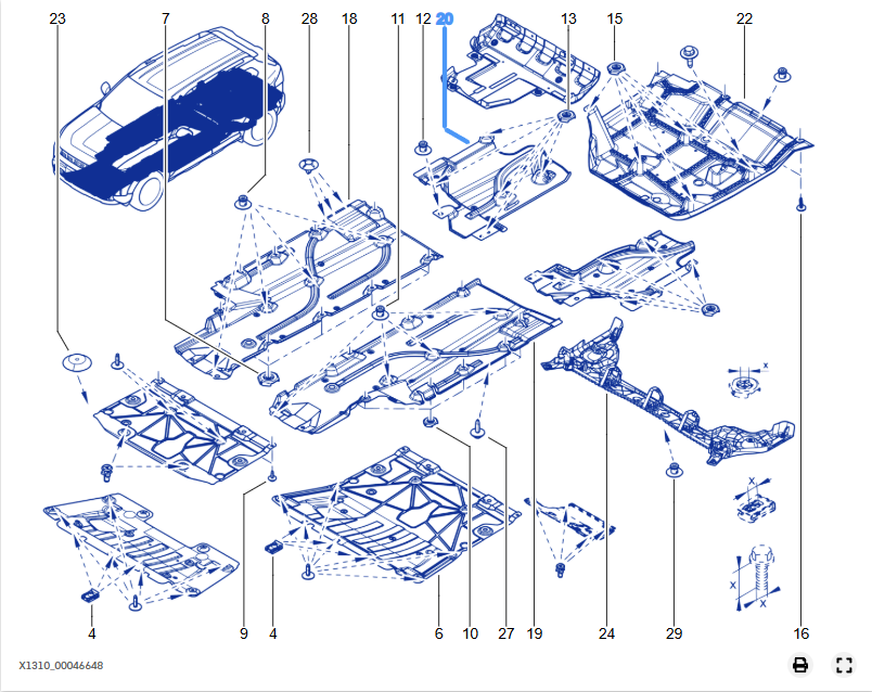 Scut central dreapta spate Dacia Duster III / Bigster - 748R20568R - 748R20568R