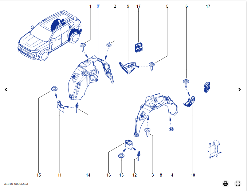 Carenaj roata spate dreapta Dacia Bigster - 767480702R - 767480702R
