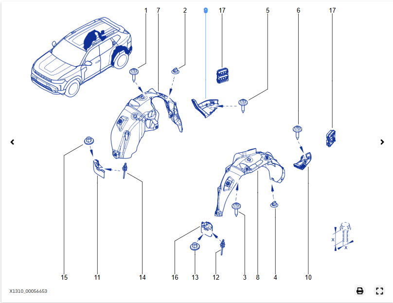 Inchidere carenaj spate dreapta Dacia Bigster - 767H44032R - 767H44032R