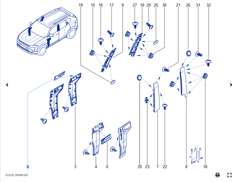 Element decorativ bandou usa fata dreapta Dacia Bigster - 808D22202R - 808D22202R