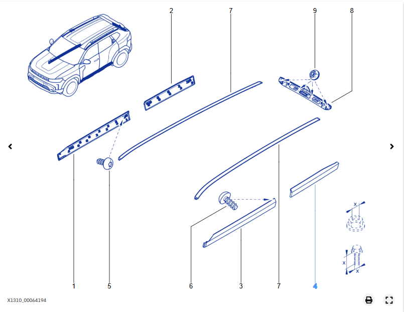 Bandou usa stanga spate Dacia Bigster - 828216903R - 828216903R