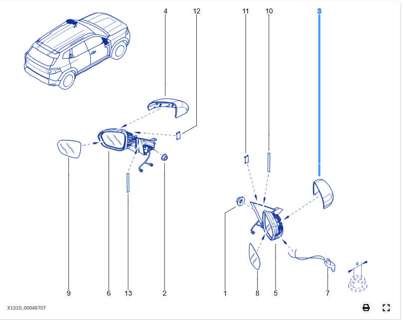 *ORNAMENT RETROVIZOR - 963733575R