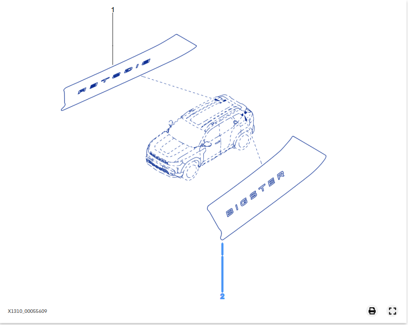 BANDOU DECORATIV PANOU SPÄTE STG - 990492904R